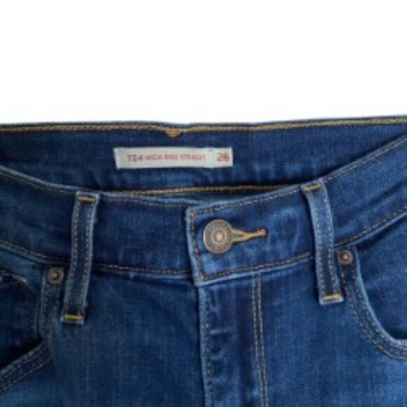 Levi's High Rise Straight Leg Jeans 26 - Picture 3 of 6